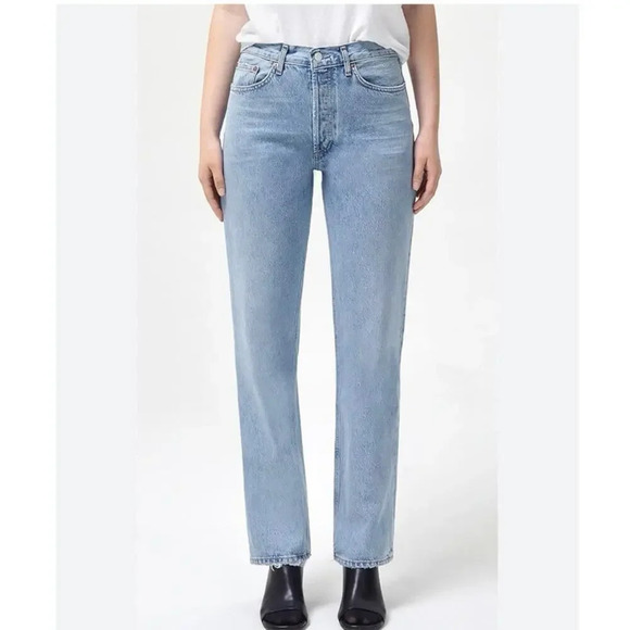 AGOLDE Lana Mid Rise Straight Leg Jeans - Picture 1 of 10